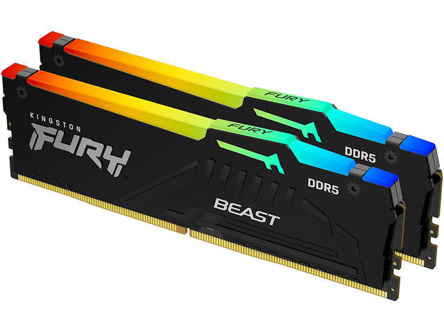 Оперативна памет 32GB (2x16GB) DDR5 5600 MT/s Kingston FURY BEAST RGB