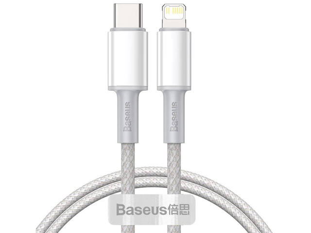 Кабели и Адаптери Baseus High Density USB Type-C към Lightning, 20W, 1м, бял