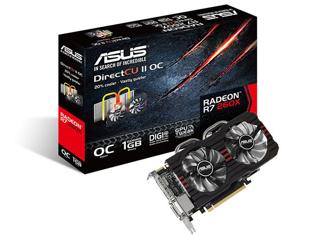 Видео карти ASUS Radeon R7 260X - DC2OC 1GD5