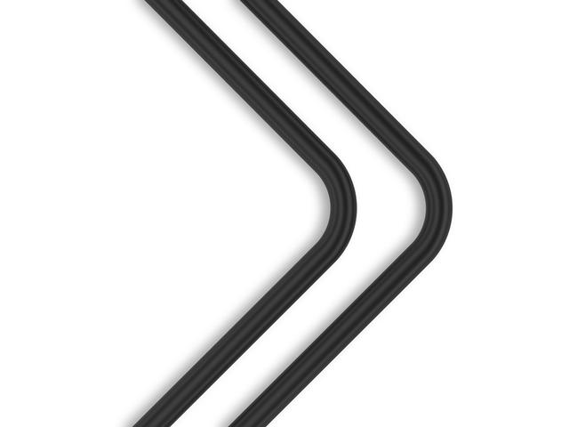 Охладители EK-Loop Metal Tube 16mm 0.8m Pre-Bent 90° - Black (2pcs)