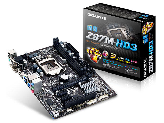 Дънни платки GIGABYTE Z87M-HD3