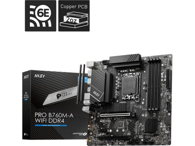 Дънни платки MSI PRO B760M-A WIFI DDR4