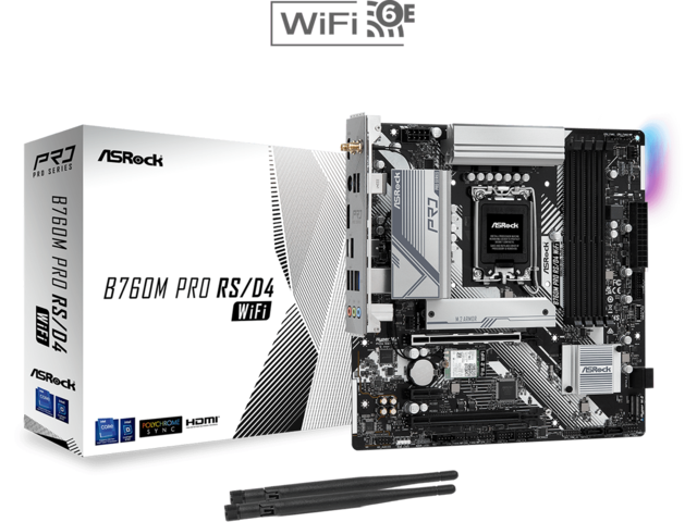 Дънни платки ASRock B760M PRO RS WIFI DDR4