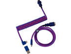Кабели и Адаптери Keychron Premium Angled Purple Coiled Aviator Custom USB Cable, USB-C - USB-C