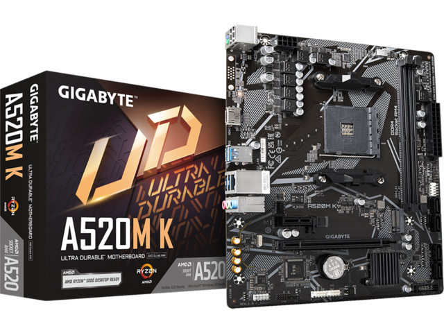 Дънни платки GIGABYTE A520M K
