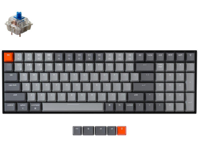 Клавиатури Keychron K4 Hot-Swappable Full-Size Gateron Blue Switch White LED Gateron Blue Switch ABS