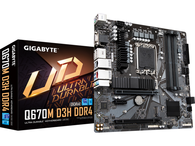 Дънни платки GIGABYTE Q670M D3H DDR4