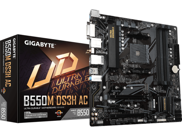 Дънни платки GIGABYTE B550M DS3H AC