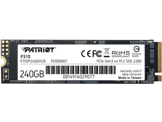 SSD 240GB SSD Patriot P310 M.2 NVMe