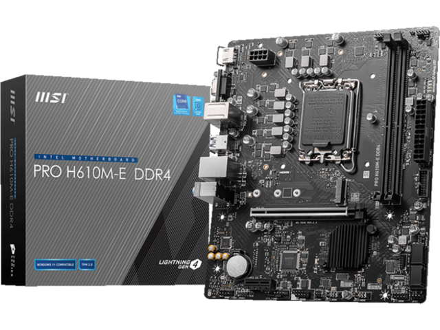 Дънни платки MSI PRO H610M-E DDR4