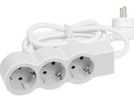 Разклонители Legrand STD, шуко, 3X2P+E, 3м. кабел, бяло/сиво