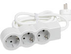 Разклонители Legrand STD, шуко, 3X2P+E, 3м. кабел, бяло/сиво
