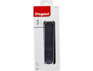 Разклонители Legrand PRE, шуко, 3X2P+E, въртящ се, 1,5м. кабел, бяло/сиво
