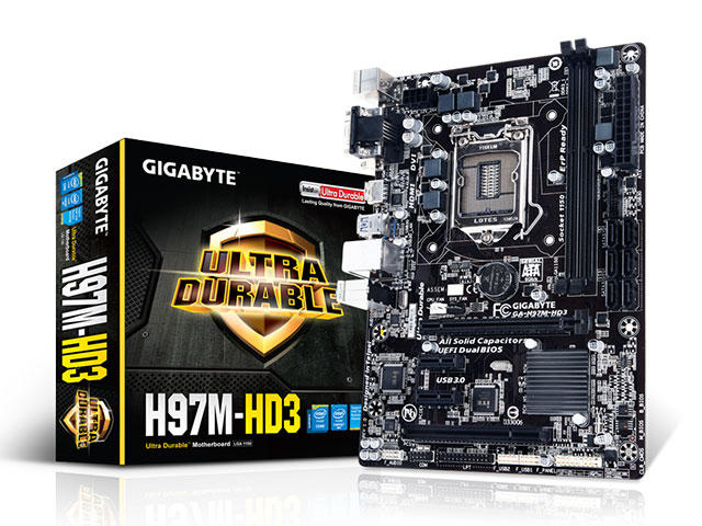 Дънни платки GIGABYTE H97M-HD3