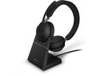 Слушалки Jabra Evolve2 65 Link380a UC Stereo Stand Black