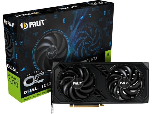 Видео карти PALIT GeForce RTX 4070 Dual OC 12GB