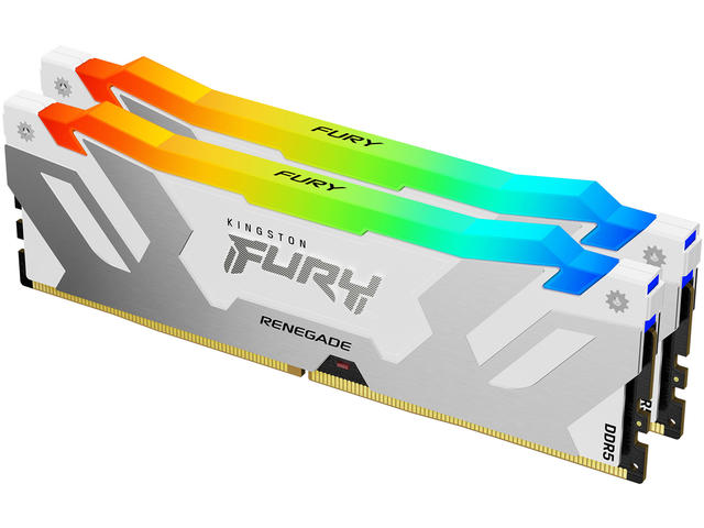 Оперативна памет 64GB (2x32GB) DDR5 6000 MT/s Kingston Fury Silver/White RGB XMP
