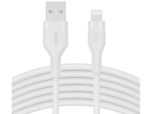 Кабели и Адаптери Belkin BOOST CHARGE Flex Silicone cable USB-A to Lightning - 3M - White