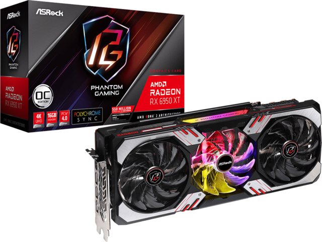 Видео карти Asrock AMD Radeon RX 6950 XT Phantom Gaming 16G OC