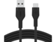 Кабели и Адаптери Belkin BOOST CHARGE Flex Silicone cable USB-A to USB-C - 2M - Black