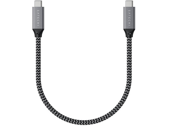 Кабели и Адаптери Satechi USB4 C-To-C Braided Cable 40 Gbps 25cm - Grey