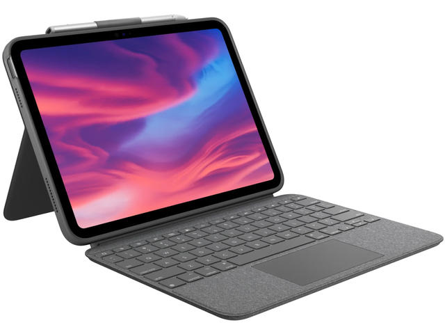 Клавиатури Logitech Combo Touch за iPad (10-то поколение) - Oxford Grey - UK