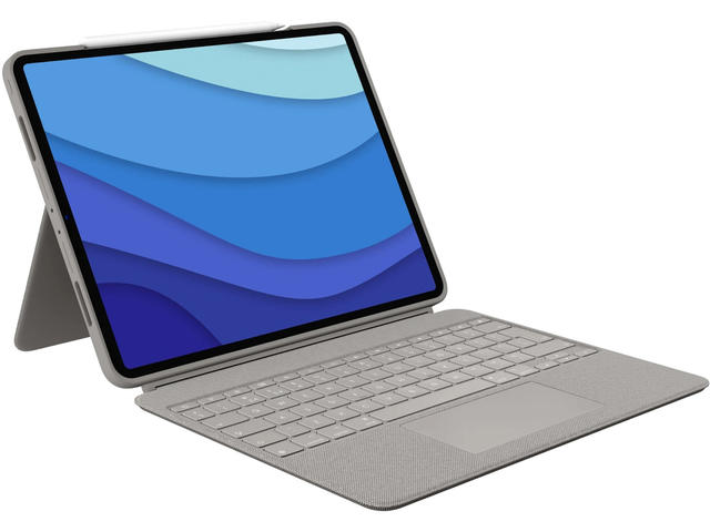 Клавиатури Logitech Combo Touch за 11-инчов iPad Pro (1-во, 2-ро, 3-то и 4-то поколение) - Sand - US