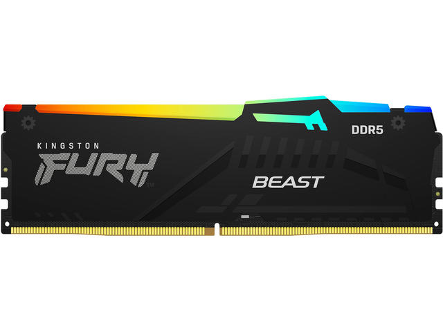 Оперативна памет 16GB DDR5 5600 MT/s Kingston FURY BEAST RGB