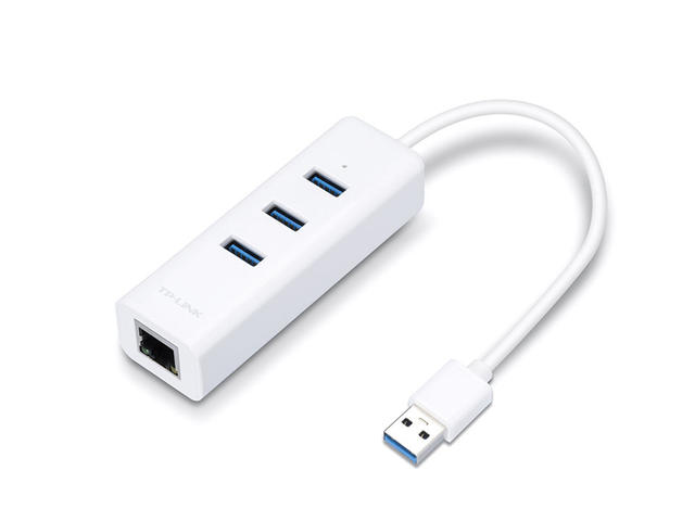 Безжични адаптери TP-Link UE330 USB 3.0 3-Port Hub & Gigabit Ethernet Разопакован продукт