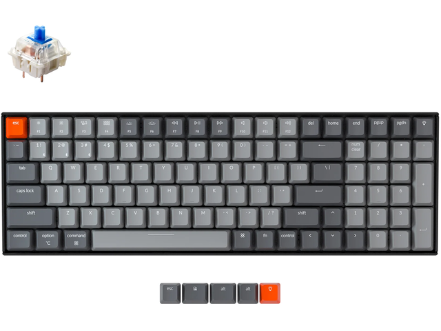 Клавиатури Keychron K4 Full-Size Gateron Blue Switch RGB LED Plastic Fram