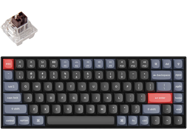 Клавиатури Keychron K2 Pro Hot-Swappable Keychron K Pro Mechanical Brown Switch, White Backlight Plastic Frame