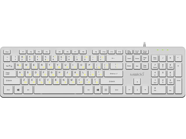 Клавиатури Makki KB-C14-BL White, с BG кирилизация