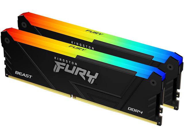 Оперативна памет 64GB (2x32GB) DDR4 3600MT/s Kingston FURY BEAST RGB Black