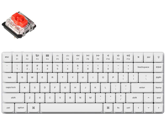 Клавиатури Keychron K3 Pro White QMK/VIA Gateron Low Profile Red Switch, RGB Backlight