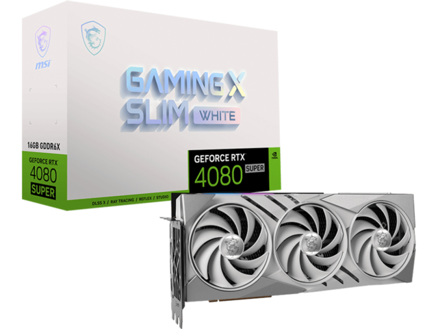 Видео карти MSI GeForce RTX 4080 SUPER 16G GAMING X SLIM WHITE