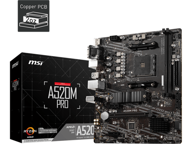 Дънни платки MSI A520M PRO