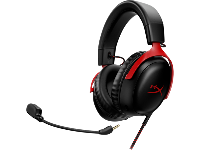 Слушалки HyperX Cloud III, в черно-червено