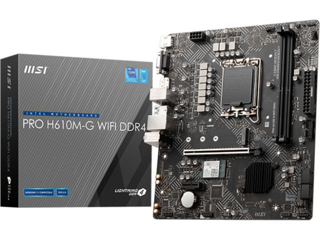 Дънни платки MSI PRO H610M-G WIFI DDR4