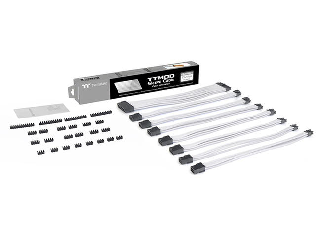 Кабели за компоненти Thermaltake комплект удължителни кабели TtMod Sleeve Cable White