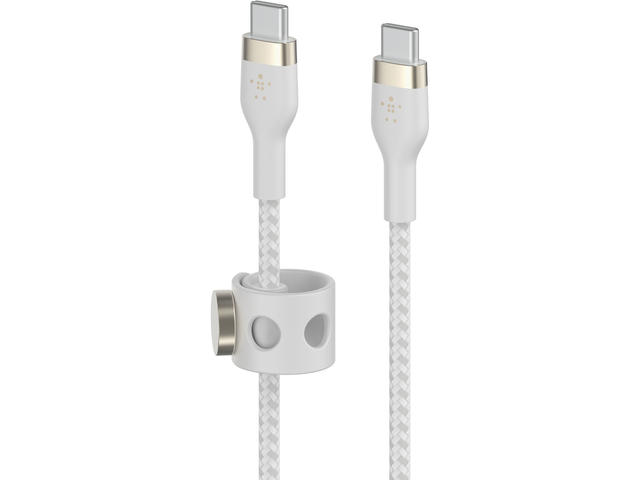 Кабели и Адаптери Belkin BoostCharge Pro Flex USB-C to USB-C Cable 60W 2 m, White