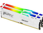 Оперативна памет 64GB (2x32GB) DDR5 5200 MT/s Kingston FURY Beast White RGB