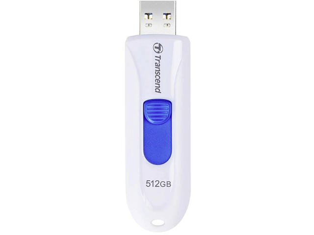 USB памети 512GB Transcend JetFlash 790, USB 3.1 Gen 1, в бяло