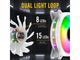 Вентилатори EZDIY-FAB Moonlight 120mm RGB White - 6 Pack