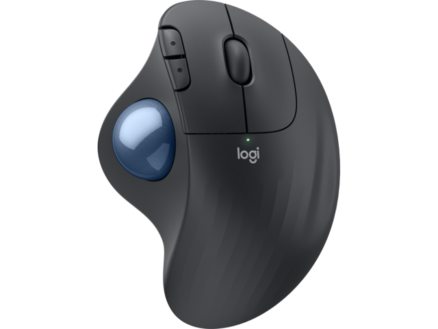 Мишки Logitech ERGO M575S, Graphite + Blue Ball