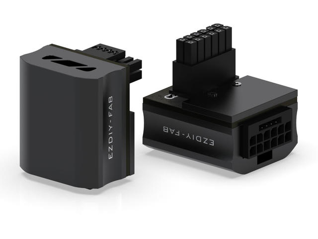 Кабели за компоненти EZDIY-FAB 12VHPWR 600W Power Adapter 90° Black RVS