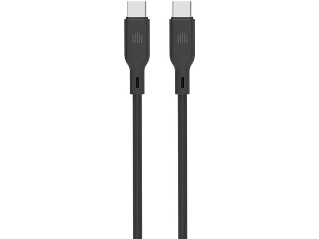 Кабели и Адаптери Dviced Cable USB-C to USB-C silicone 1,25m - Black
