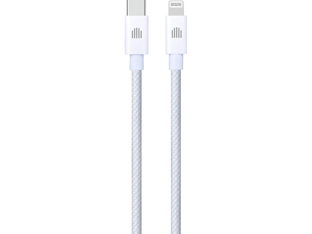 Кабели и Адаптери Dviced Cable USB-C to Lightning Nylon Textile 1,25m - White