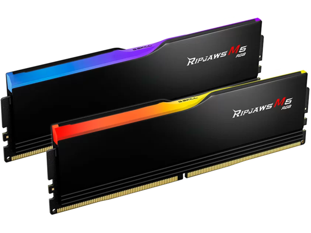 Оперативна памет 64GB (2x32GB) DDR5 6000 MT/s CL28 G.SKILL Ripjaws M5 RGB Black