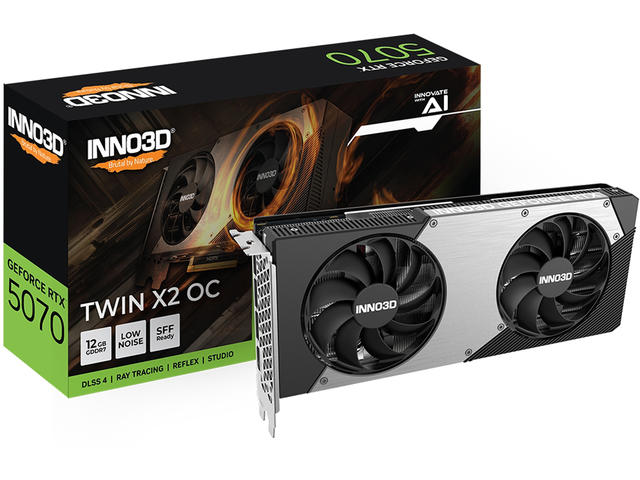 Видео карти Inno3D GeForce RTX 5070 Twin X2 OC 12GB
