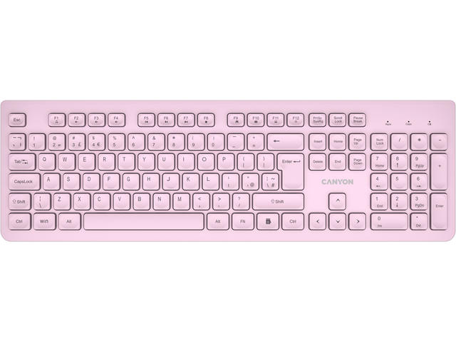 Клавиатури Canyon HKB-W01 UK/US, Pink